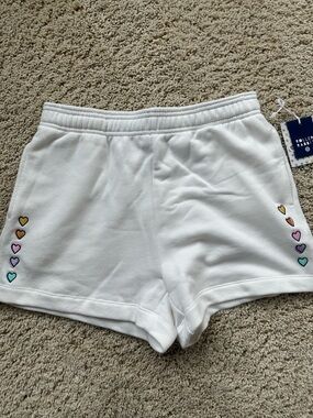 NWT Roller Rabbit White Terry Short with hearts 100% cotton